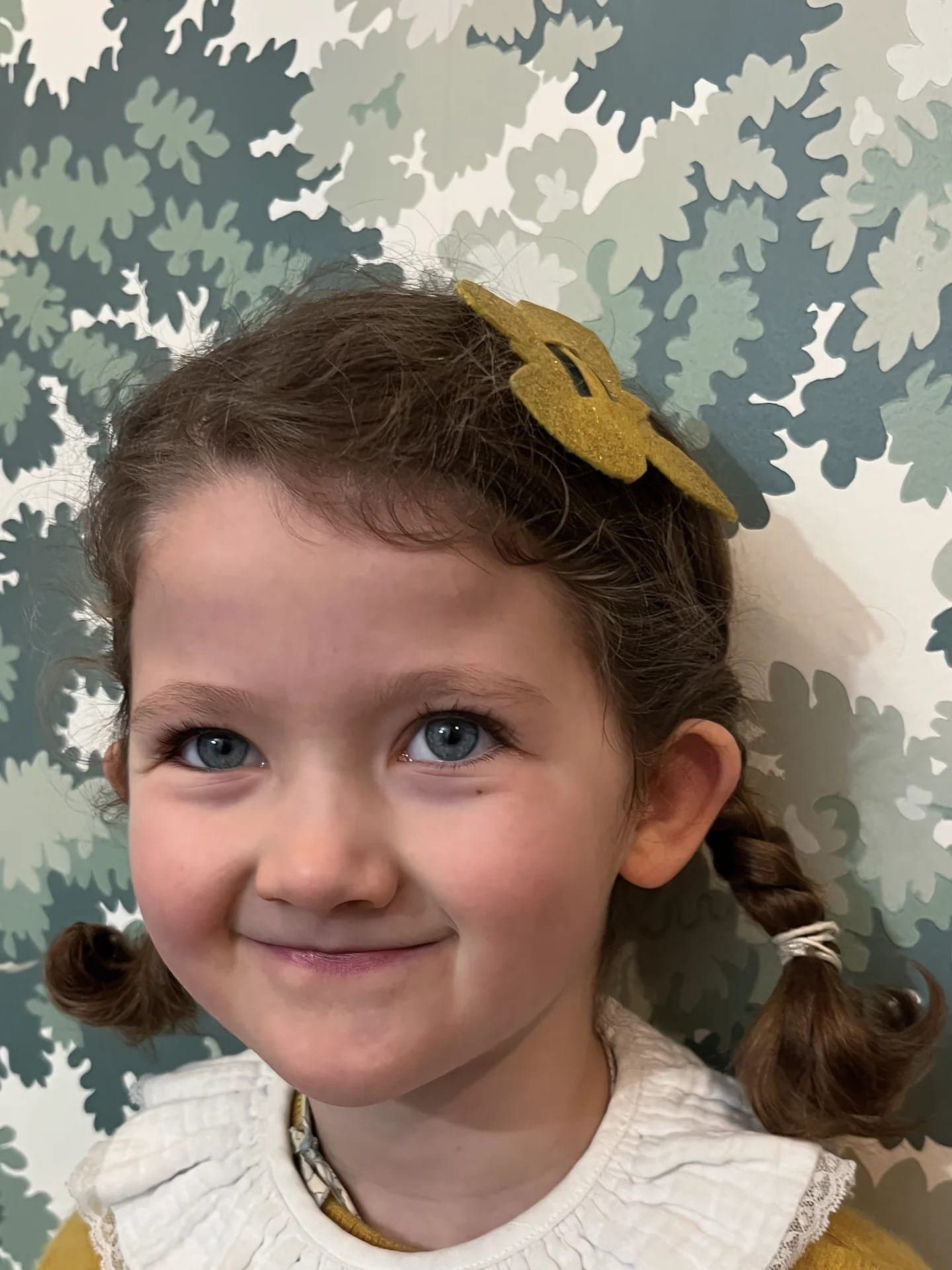 barrette papillon dorée
