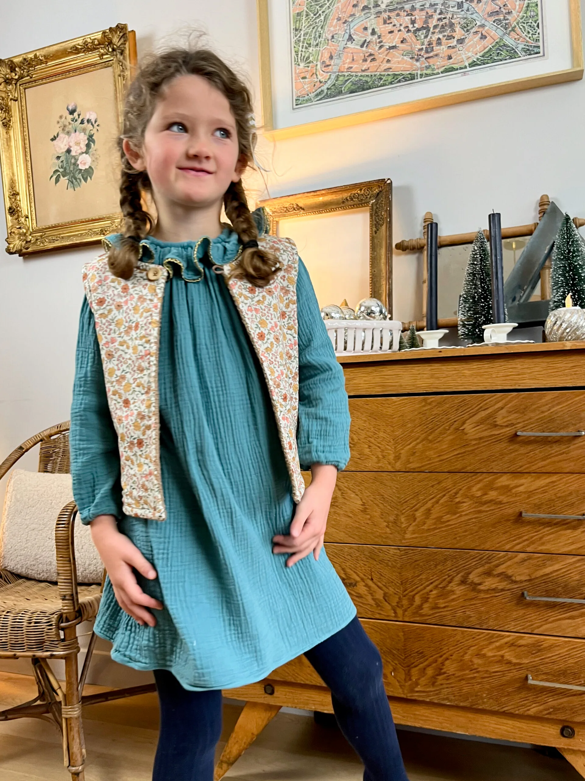 rosalie à fleurs des champs