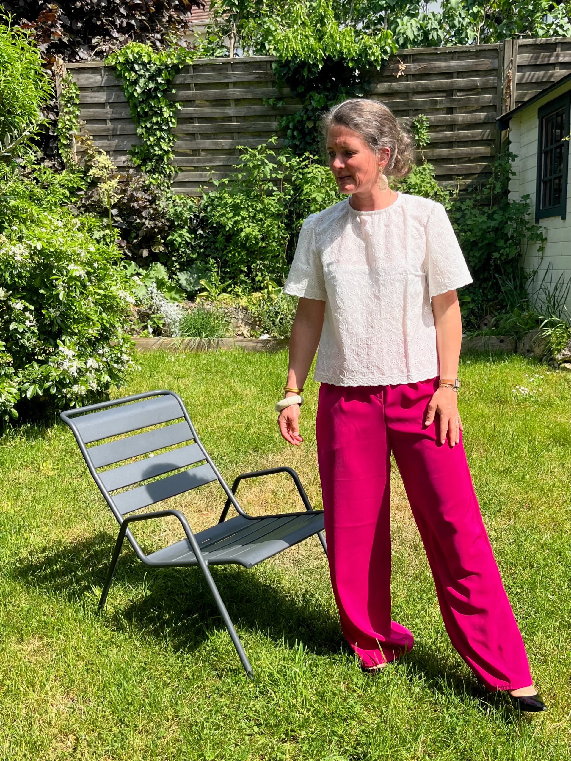 georgette rose fushia