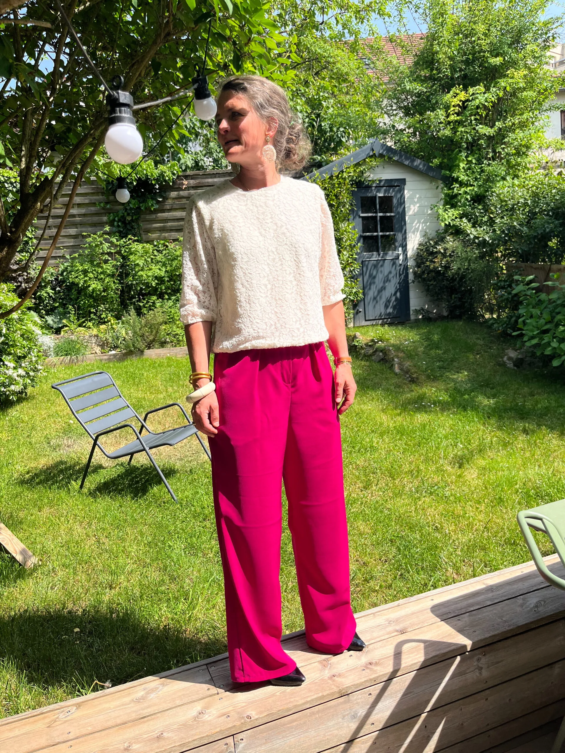 georgette rose fushia